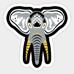 elephant head artwork Sticker